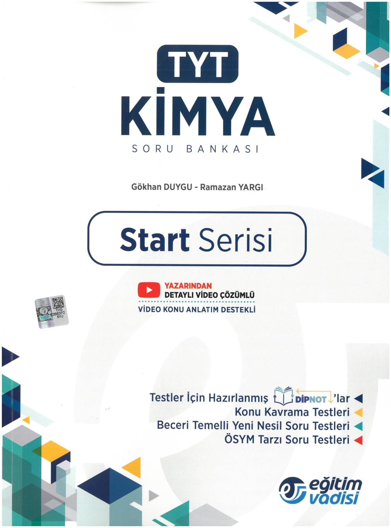 Eğitim Vadisi Tyt Kimya Start Serisi Soru Bankası