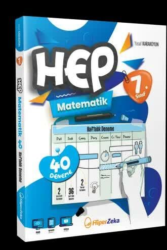 Hiper Zeka 7.Sınıf Haftalık HEP Matematik 40 Deneme 2025