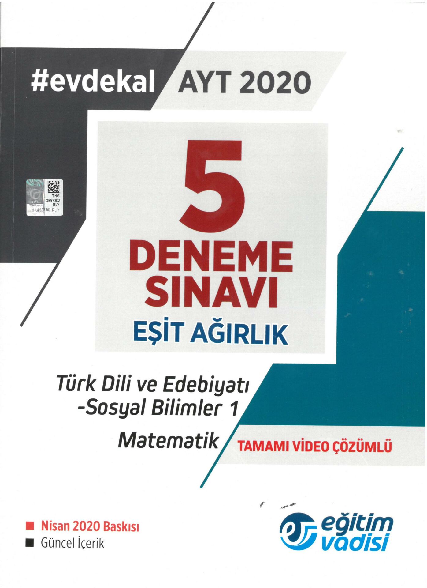 Eğitim Vadisi Ayt   Eşit-Ağırlık 5Li Deneme Sınavı Edb-Ss-Mt Evdekal