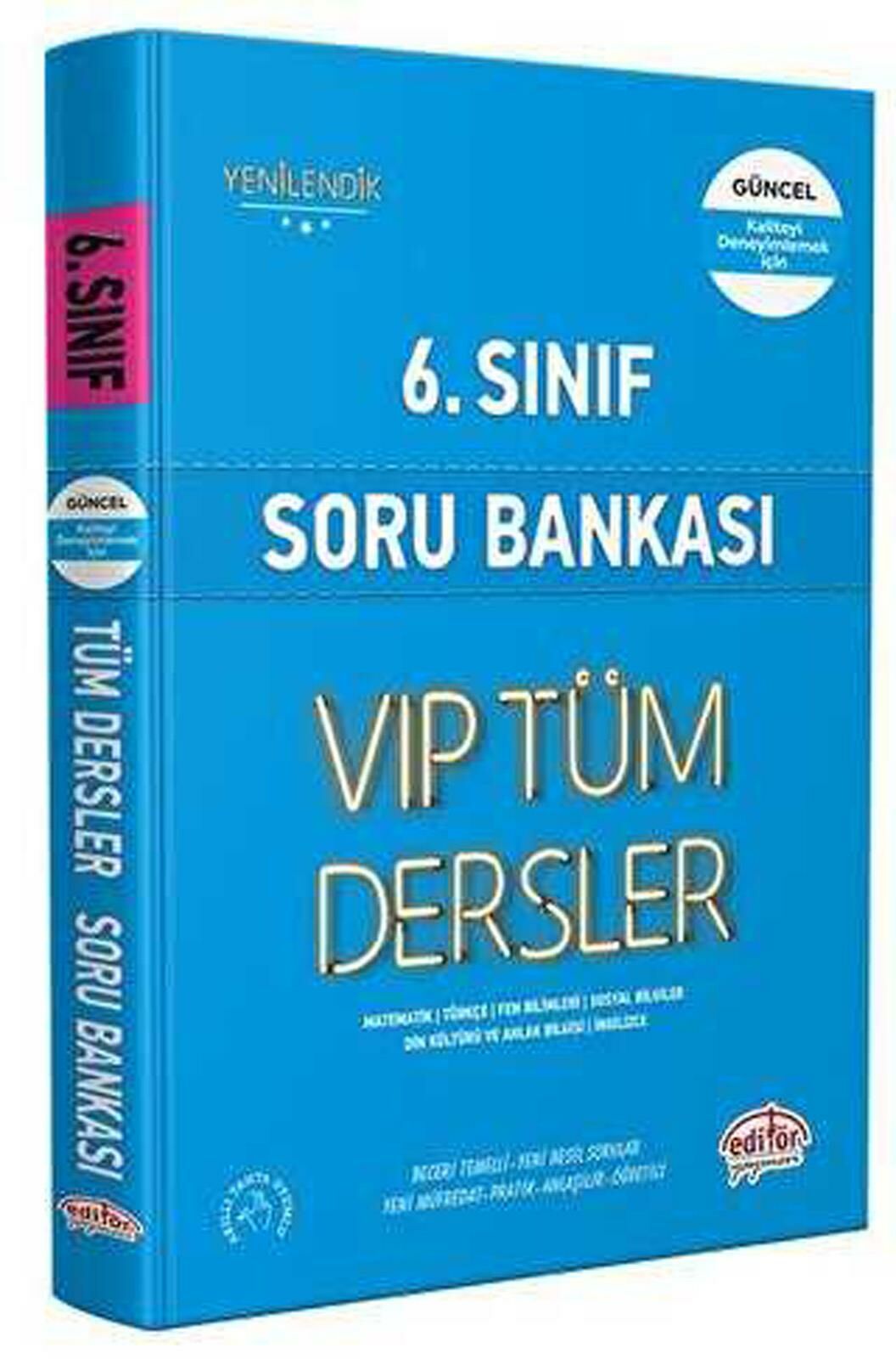 Editör 6. Sınıf VIP Tüm Dersler Soru Bankası Mavi Kitap