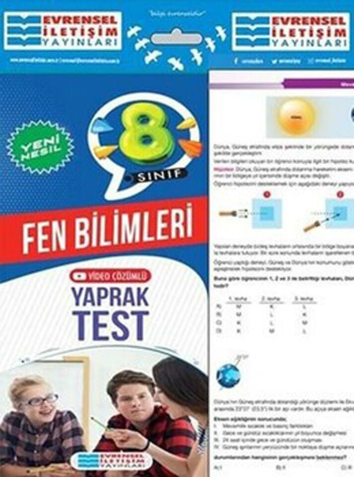 Evrensel İletişim 8.Sınıf Yeni Nesil Fen Bilimleri Yaprak Test