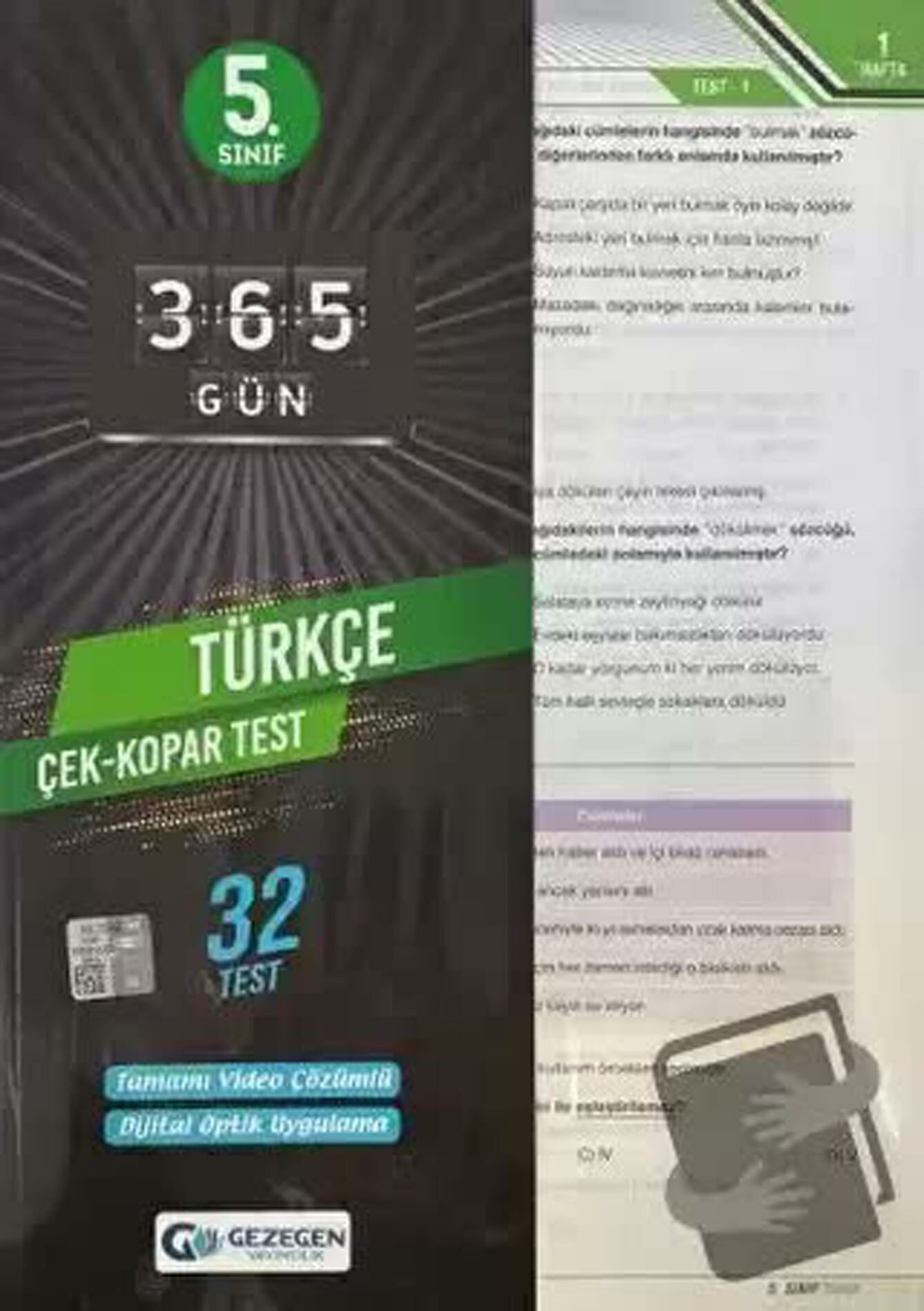 Gezegen 5.Sınıf Yeni Türkçe Çek Kopar Yaprak Test