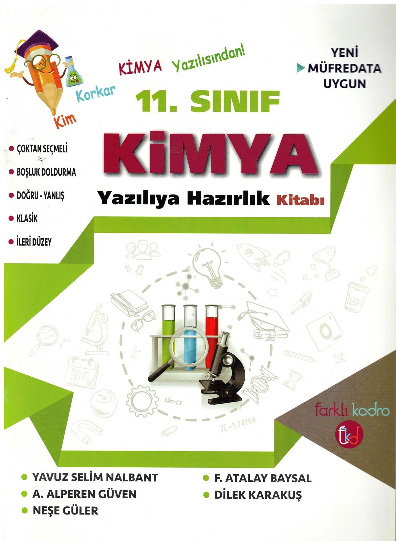 Farklı Kadro 11.Sınıf Kimya Yazılıya Hazırlık Kitabı