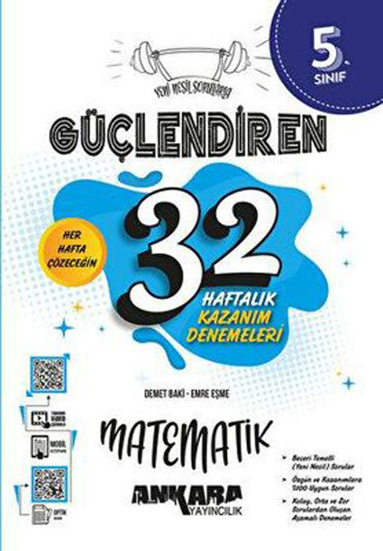 Ankara 5.Sınıf Güçlendiren 32 Haftalık Matematik Kazanım Denemeleri