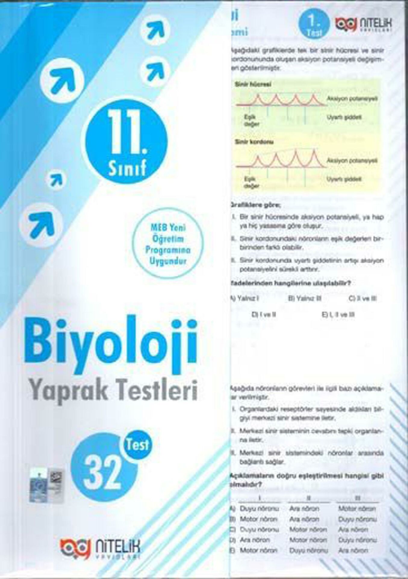 Nitelik 11. Sınıf Biyoloji Yaprak Test