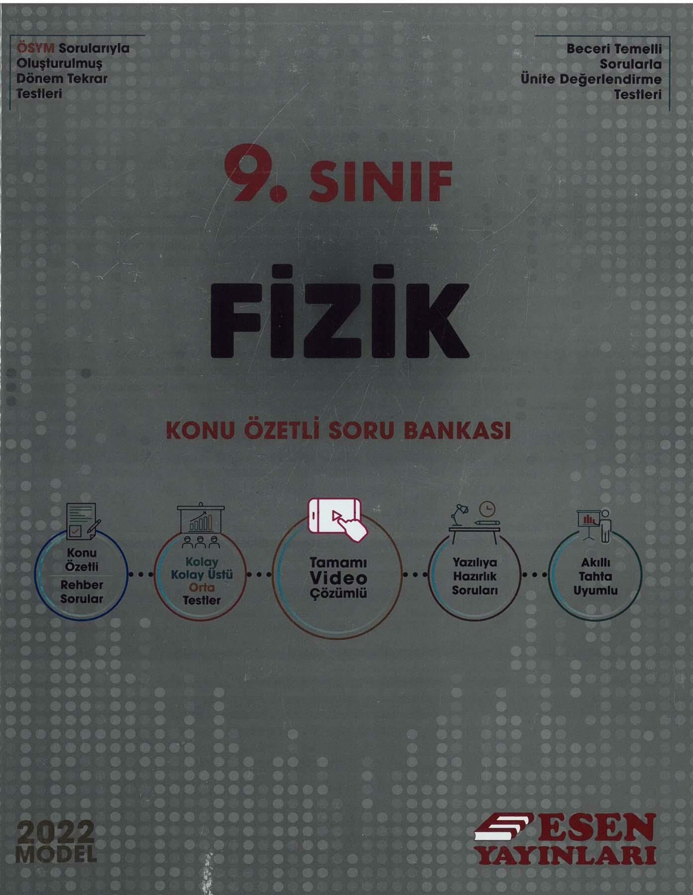 Esen 9.Sınıf Fizik Konu Özetli Soru Bankası