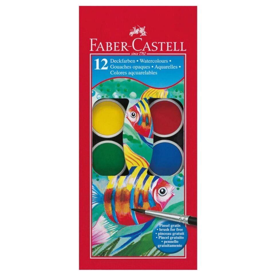 Faber Castell Suluboya 12Li Büyük 125012 (1 adet)