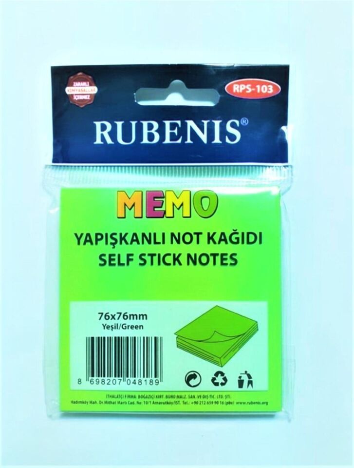 Rubenis Post-it 76*76 Turuncu (1 adet)