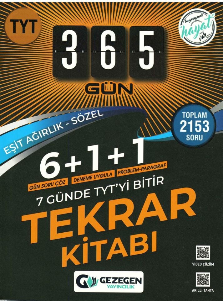 Gezegen Tyt Eşit Ağırlık Sözel 365 Tekrar Kitabı