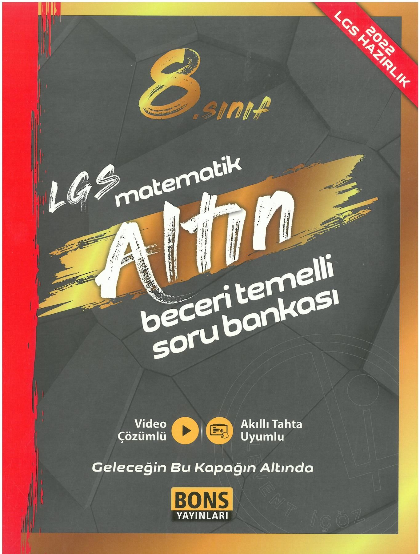 Bons Lgs 8.Sınıf Altın Matematik Beceri Temelli Soru Bankası