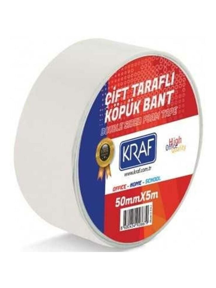 Kraf Çift Taraflı Köpük Bant 50mmx5m 5050G