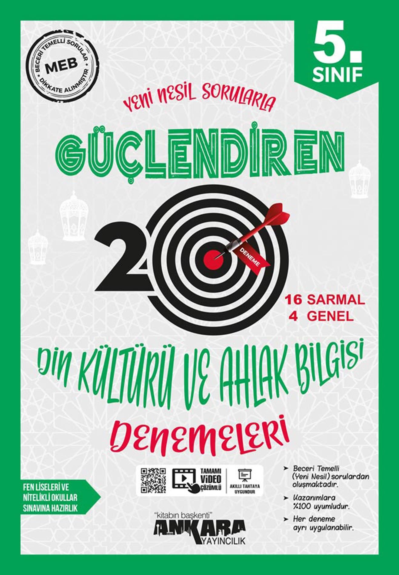 Ankara 5.Sınıf Güçlendiren 32 Haftalık Din Kültürü ve Ahlak Bilgisi Kazanım Denemeleri
