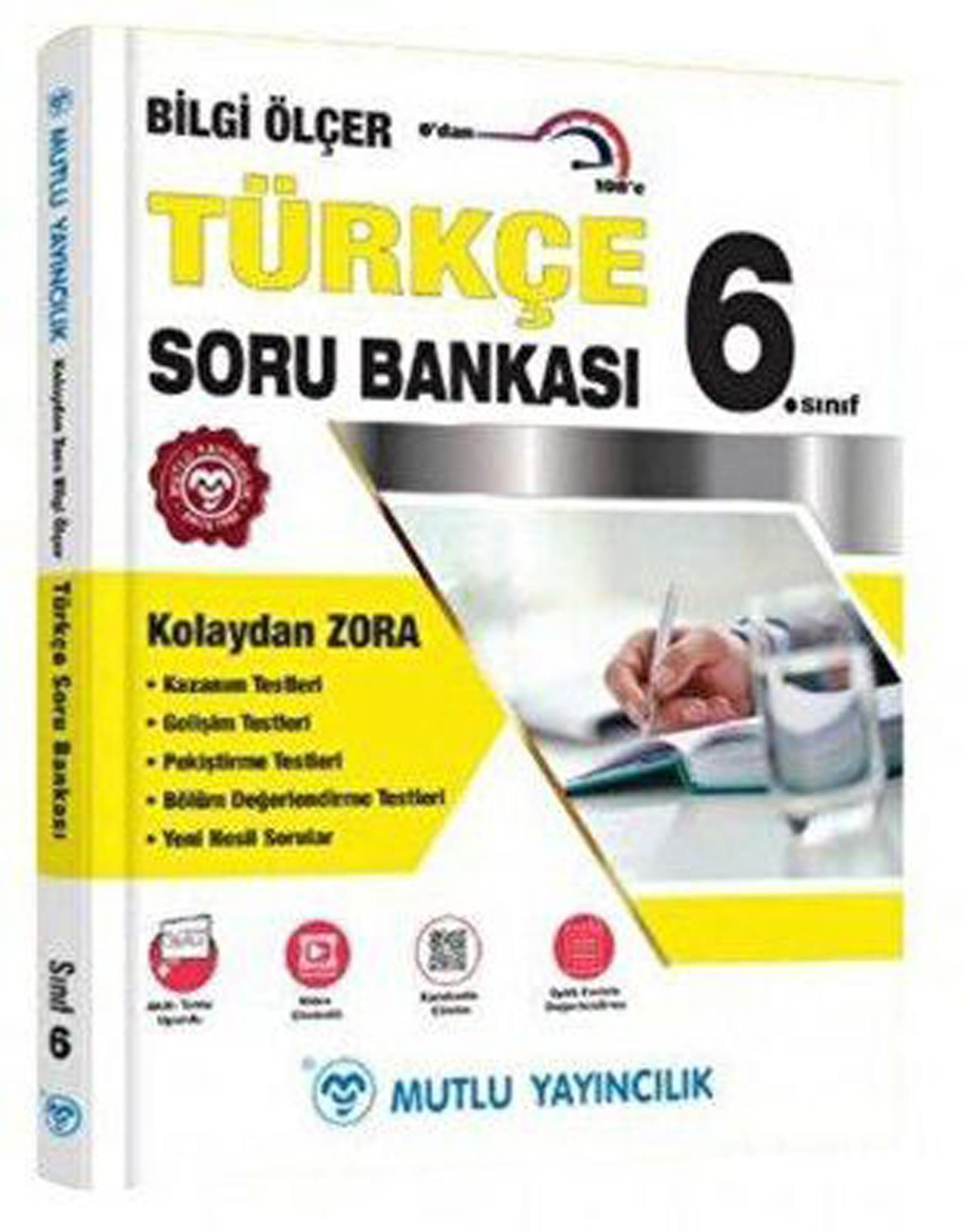 Mutlu 6. Sınıf Türkçe Bilgiler Bigi Ölçer Soru Bankası