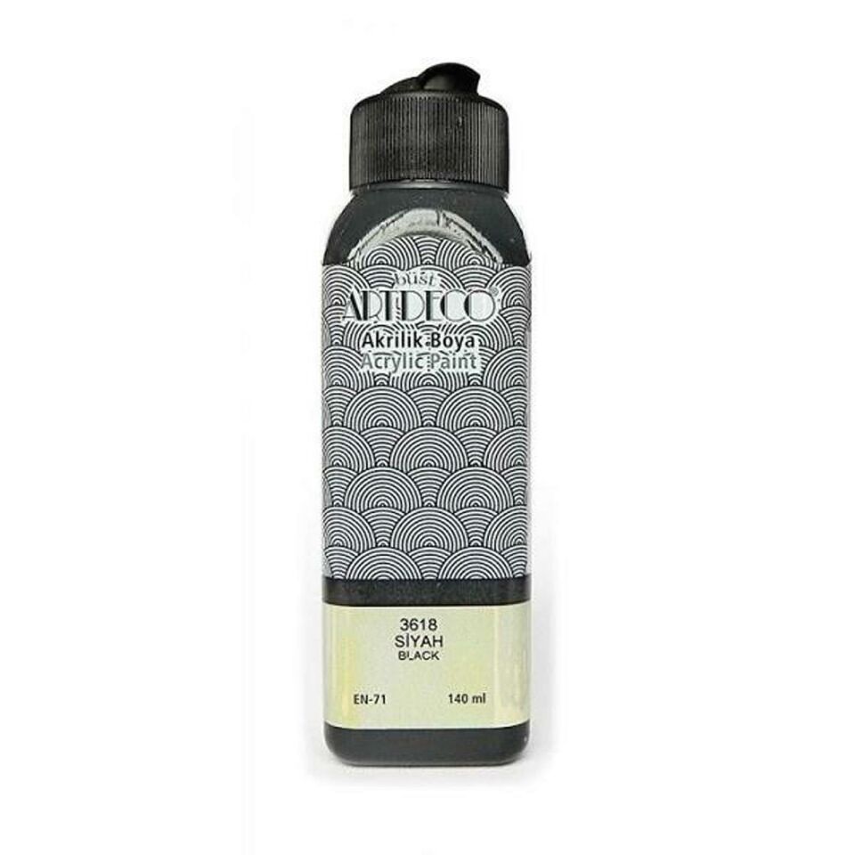 Artdeco Akrilik Boya Siyah 140ml 3618 (1 adet)