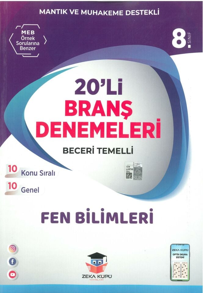 Zeka Küpü 8.Sınıf Fen Bilimleri 20Li Beceri Temelli Branş Denemeleri