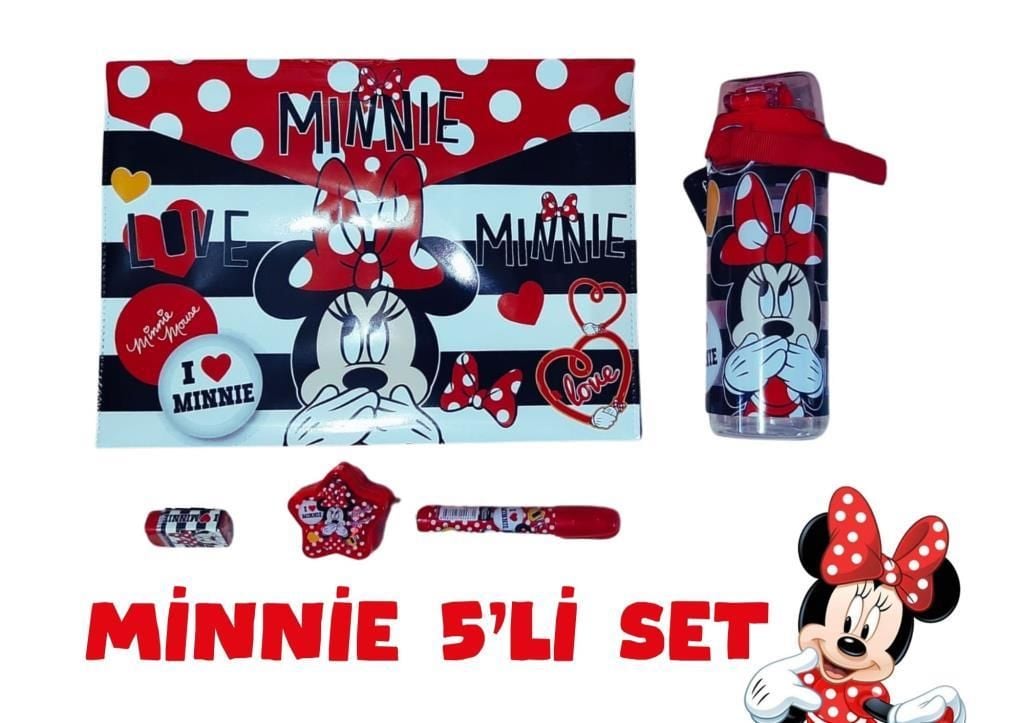 Minnie Mouse 5'li Kırtasiye Seti