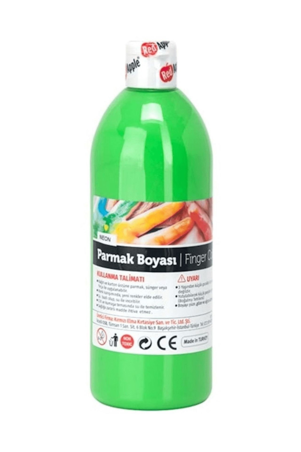 Red Apple Neon Yeşil Parmak Boyası 500Gr (1 Adet) Rp150-64