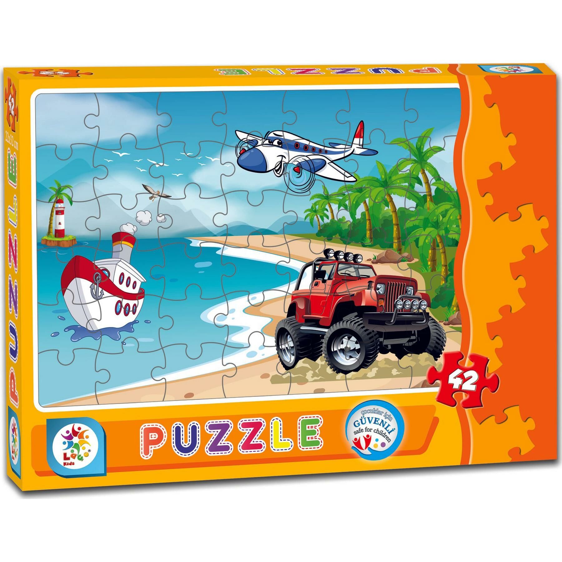 Utku Puzzle Sahil Taşıtlar 42 Parça (1 adet)