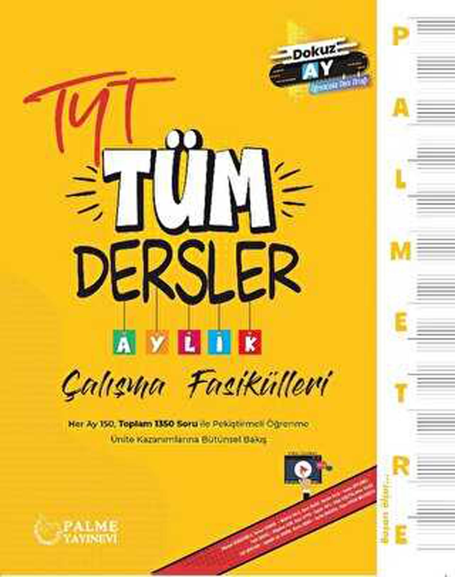 Palme TYT Tüm Dersler Palmetre Aylık Çalışma Fasikülleri