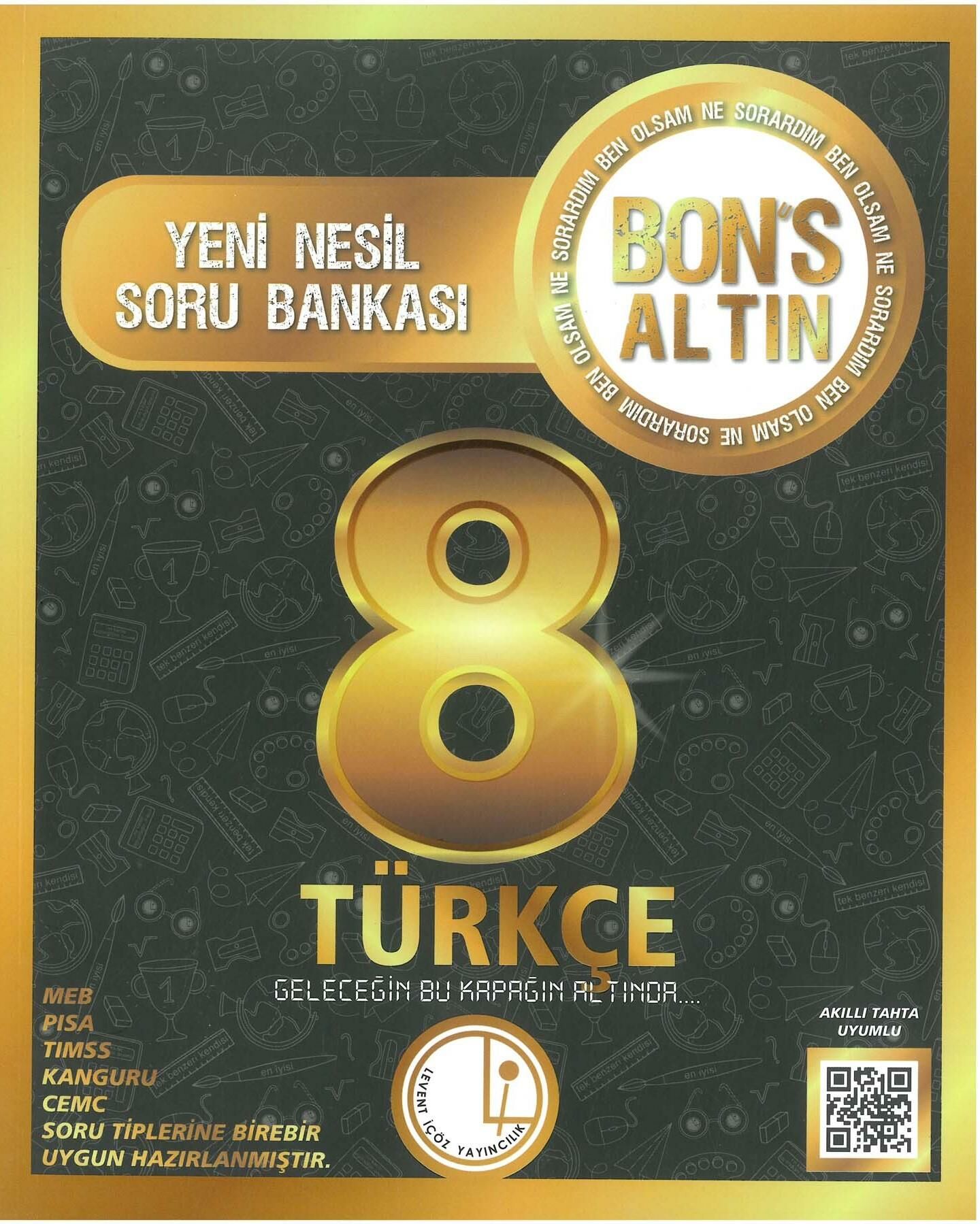 Levent İçöz 8.Sınıf Bons Altın Türkçe Yeni Nesil Soru Bankası