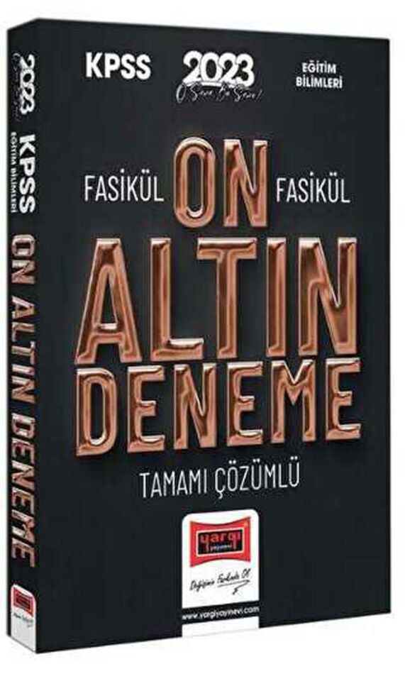 Yargı KPSS Eğitim Bilimleri Fasikül Fasikül Tamamı Çözümlü 10 Altın Deneme 2023