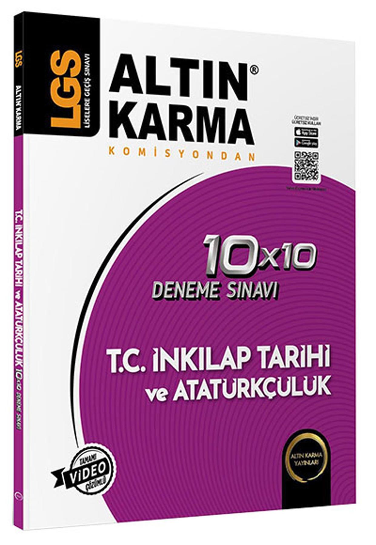 Altın Karma 8.Sınıf LGS T.C İnkılap Tarihi ve Atatürkçülük 10x10 Deneme