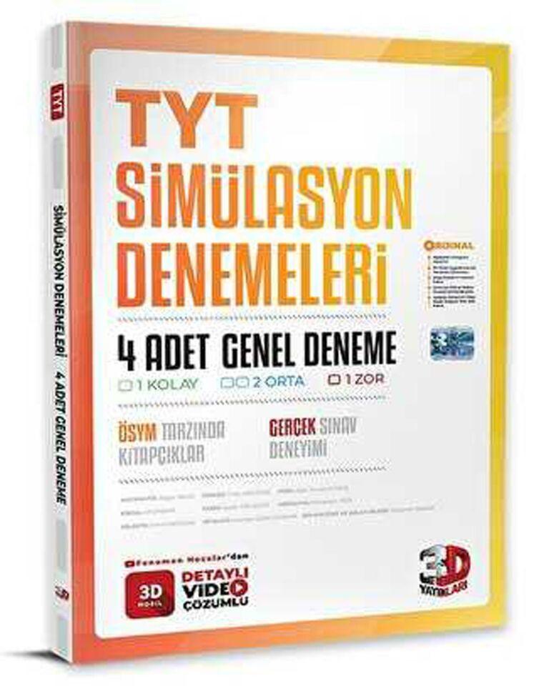 3D TYT 4`lü Simülasyon Genel Deneme 2023