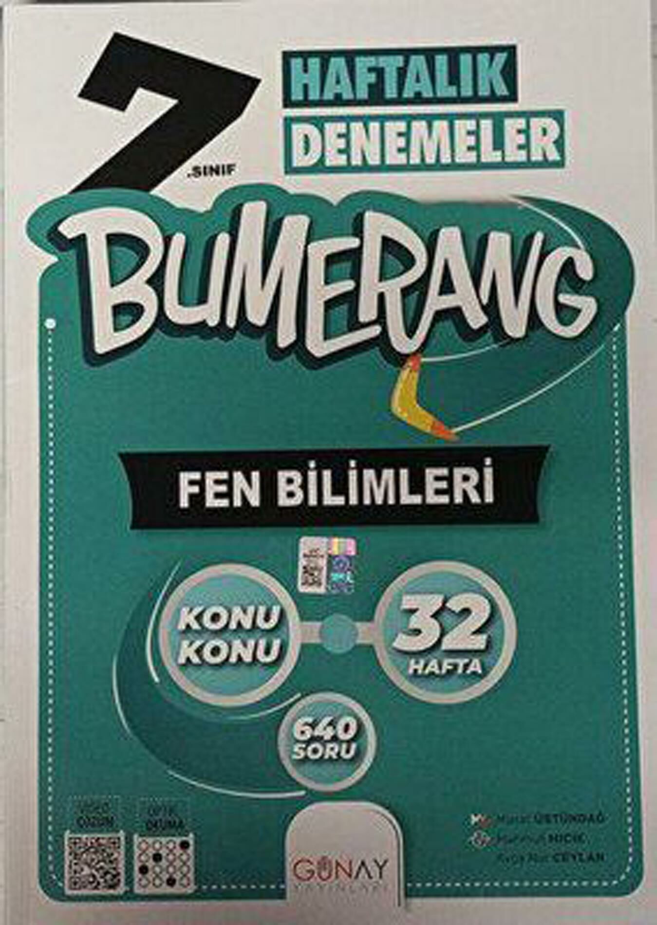 Günay 7. Sınıf Bumerang Haftalık Fen Bilimleri Denemeleri