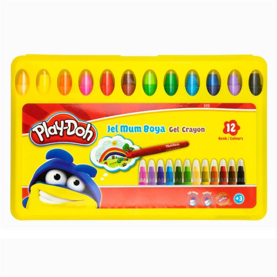 Ceren Play-Doh Jel Crayon Mum Boya 12 Renk Cr-014