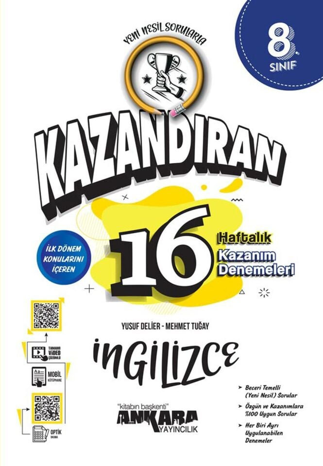 Ankara LGS Kazandıran 16 Haftalık İngilizce Kazanım Denemeleri