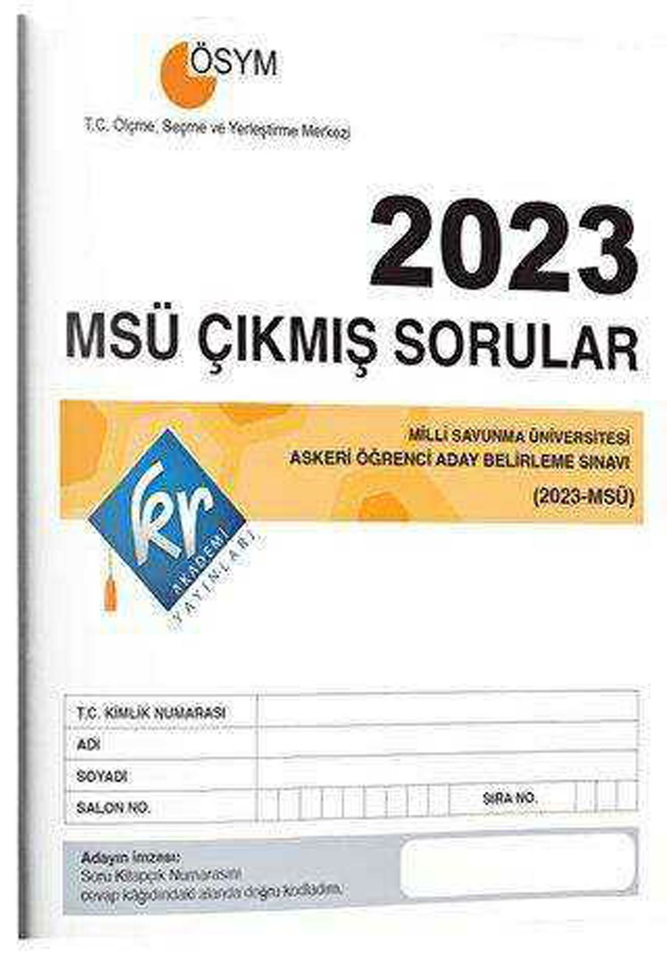 Kr MSÜ Çıkmış Sorular Tıpkı Basım Kitapçığı 204