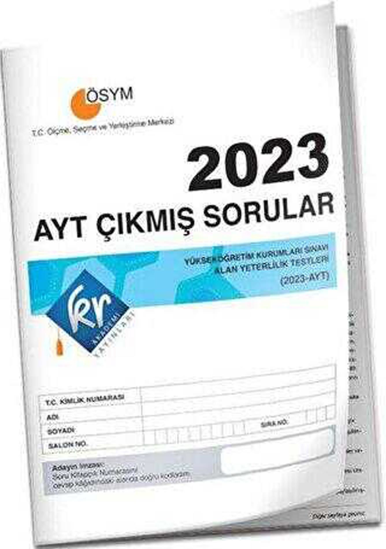 Kr AYT Çıkmış Sorular Tıpkı Basım Kitapçığı 2023