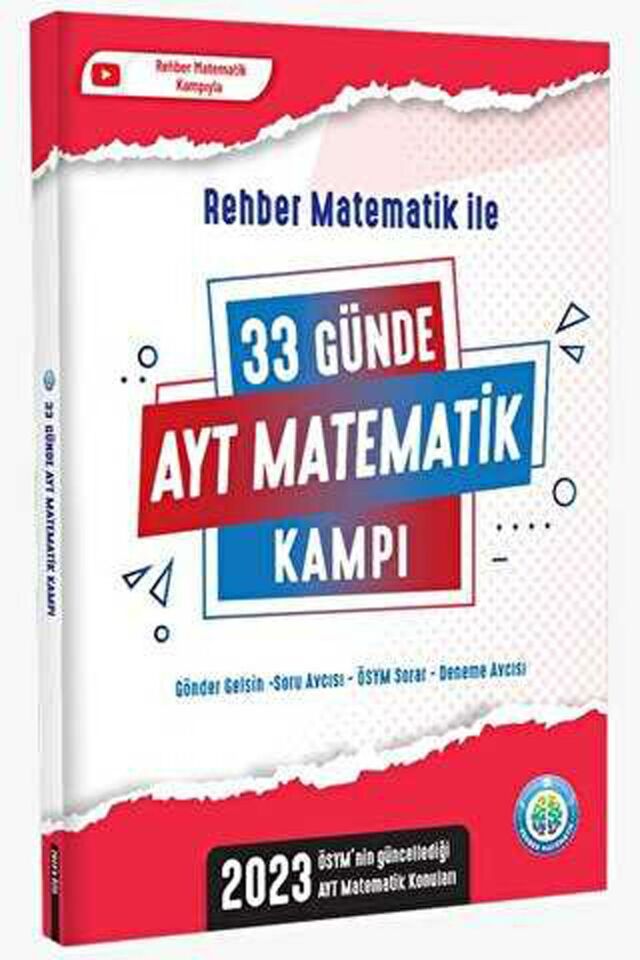 Rehber Matematik 33 Günde AYT Matematik Kamp Kitabı 2023