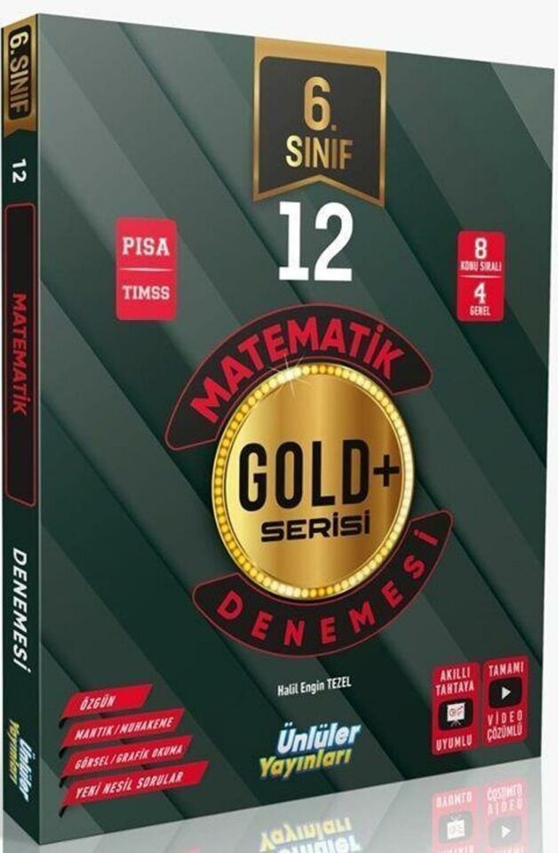 Ünlüler 6.Sınıf Matematik Gold Serisi 12 Deneme