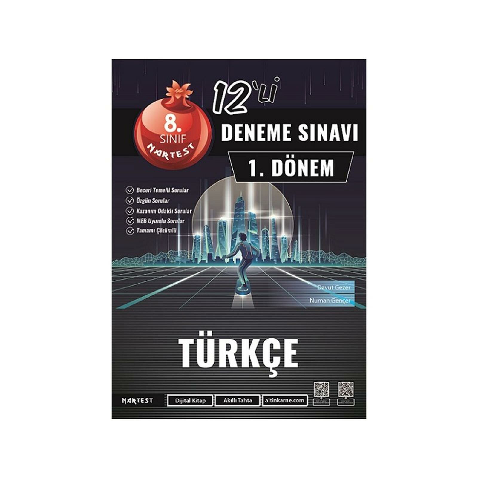 Nartest 8. Sınıf 1. Dönem Mod 12 Türkçe Deneme Sınavı