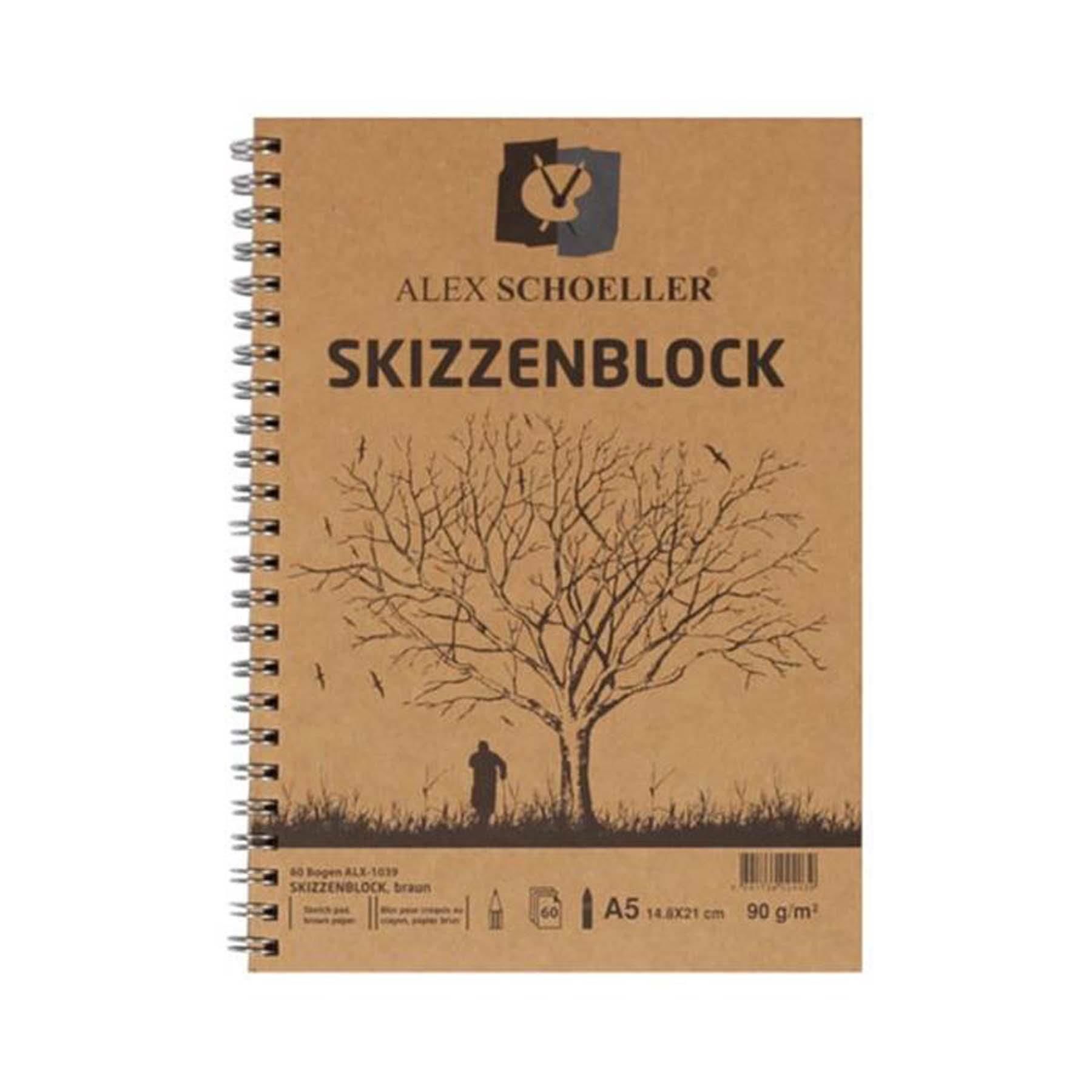 Alex A5 Kraft Spiralli Eskiz Defteri 60 Yaprak  Alx-7532 (1 adet)