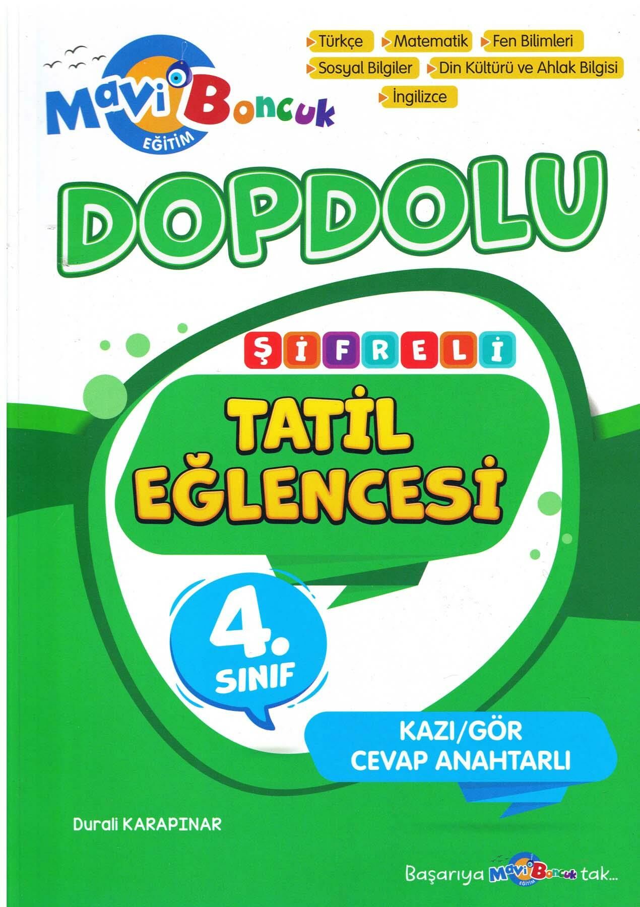 Mavi Boncuk 4.Sınıf Şifreli Tatil Eğlencesi