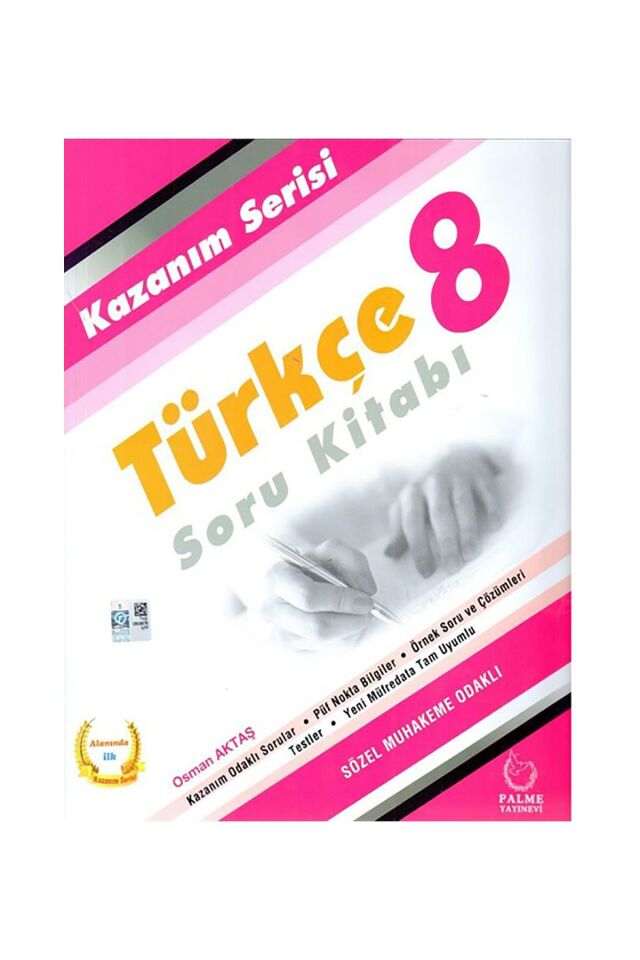 Palme 8. Sınıf Türkçe Kazanım Serisi Soru Kitabı