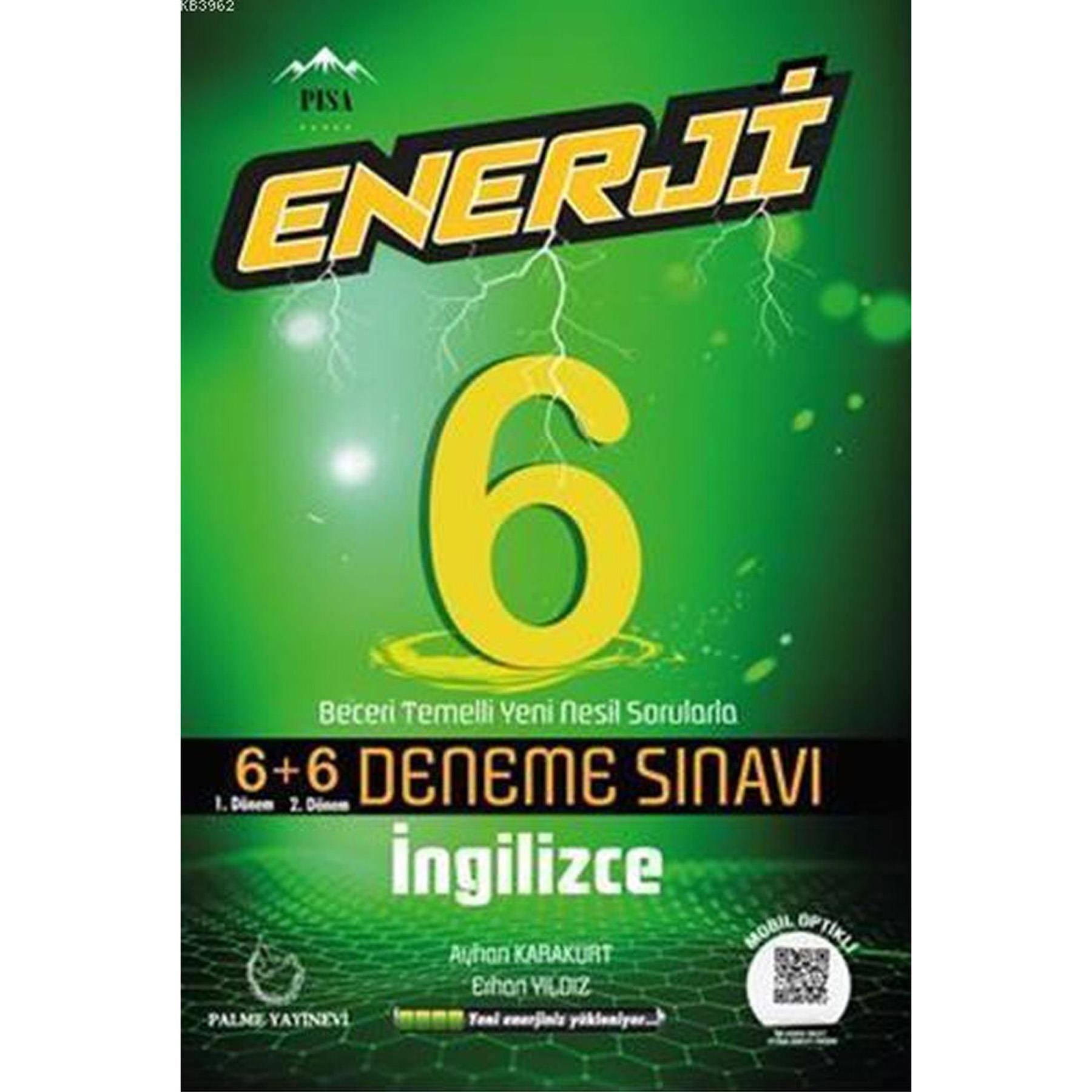 Palme 6.Sınıf Enerji İngilizce 6+6 Deneme Sınavı