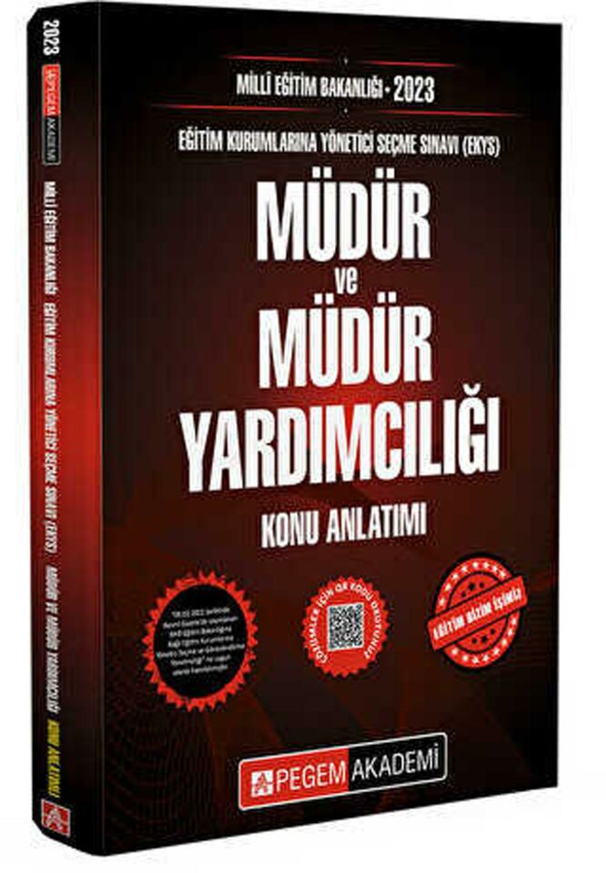 Pegem Milli Eğitim Bakanlığı EKYS Müdür Ve Müdür Yardımcılığı Konu Anlatımı 2023