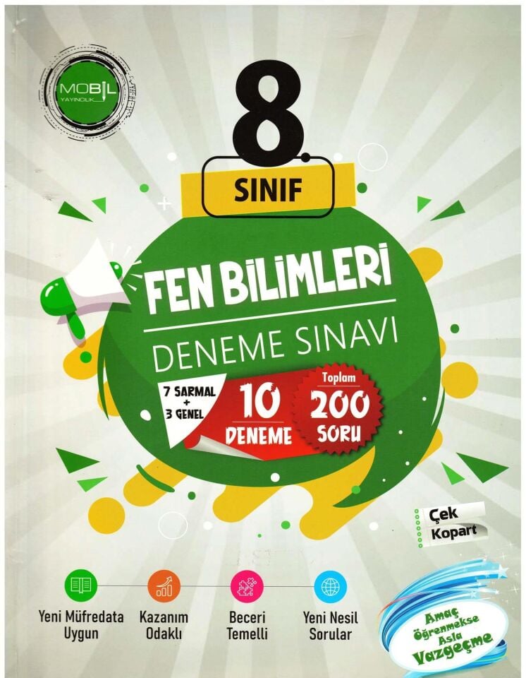 Mobil 8.Sınıf Fen Bilimleri 10 Deneme