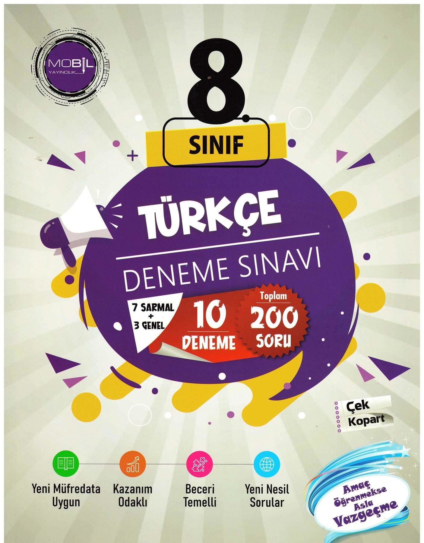 Mobil 8.Sınıf Türkçe 10 Deneme