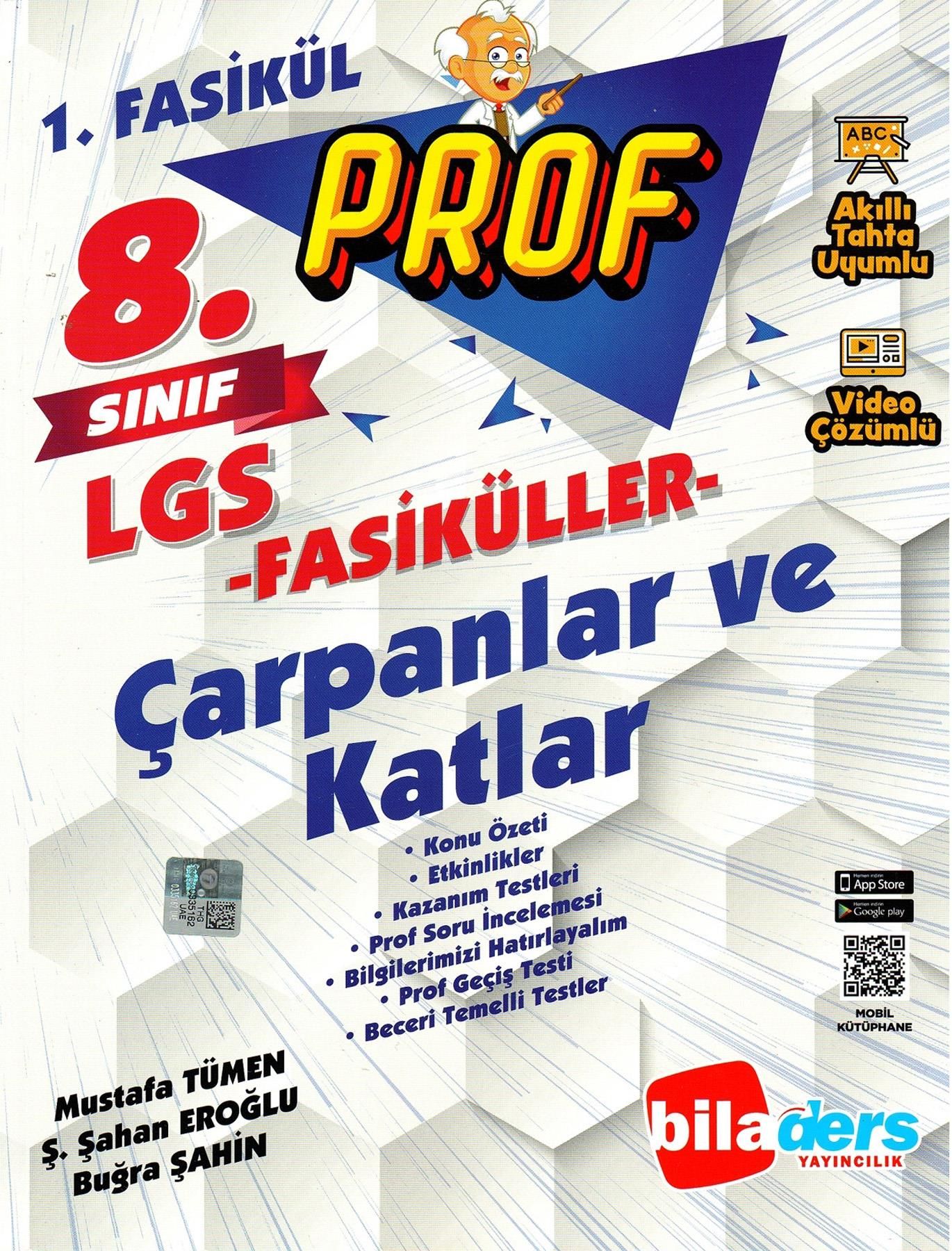 Biladers Prof. 8. Sınıf Matematik 1. Fasikül Çarpanlar Ve Katlar