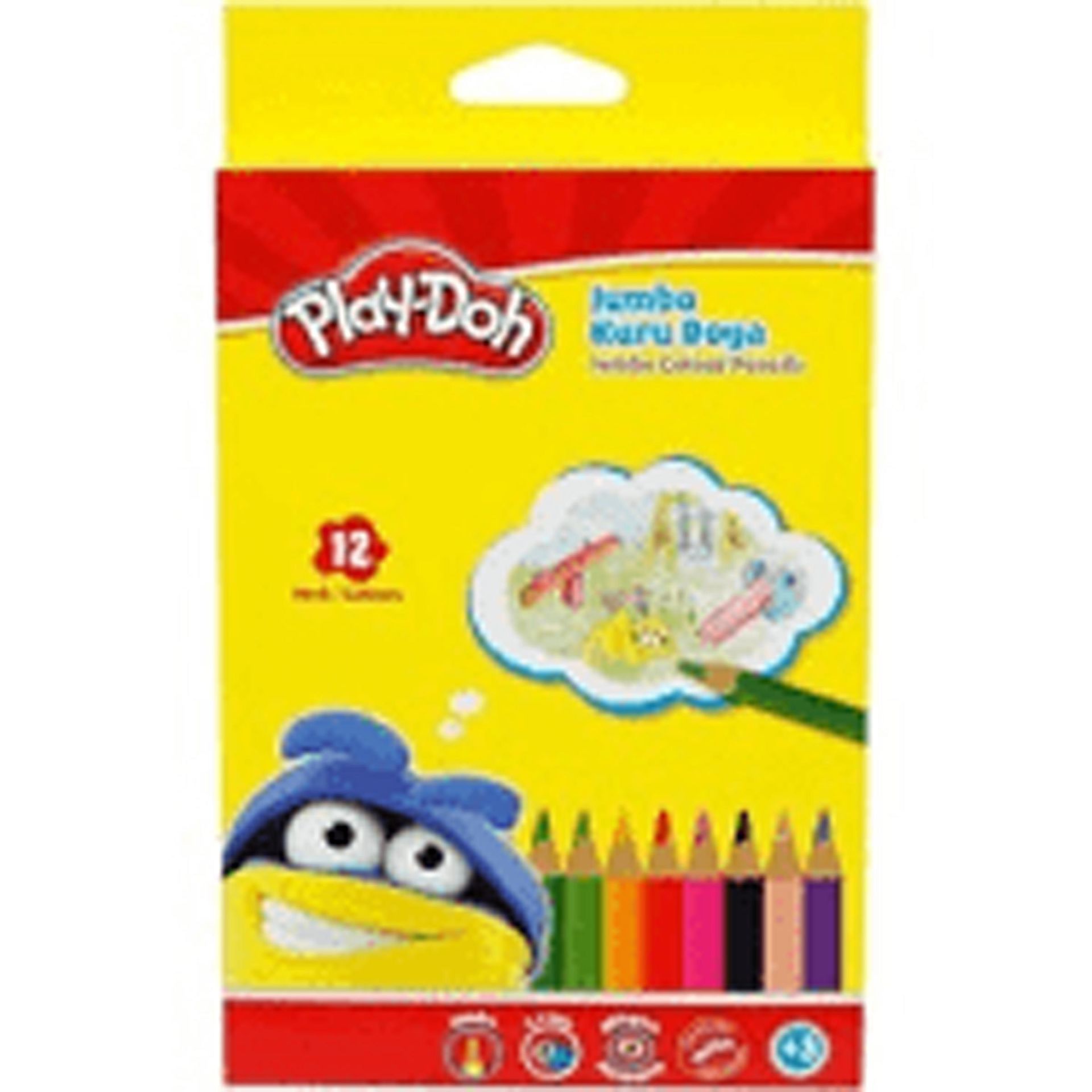 Ceren Play-Doh Woodfree Jumbo Üçgen Kuruboya 12Li Ku028