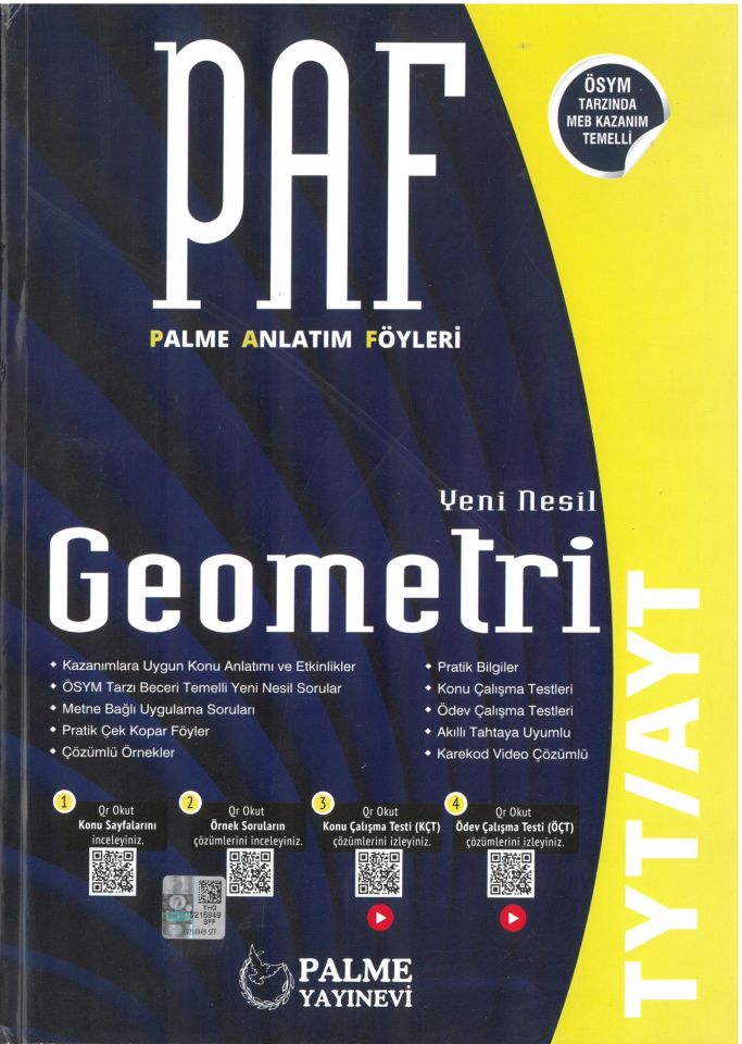 Palme Tyt-Ayt Geometri Palme Anlatımlı Föyleri