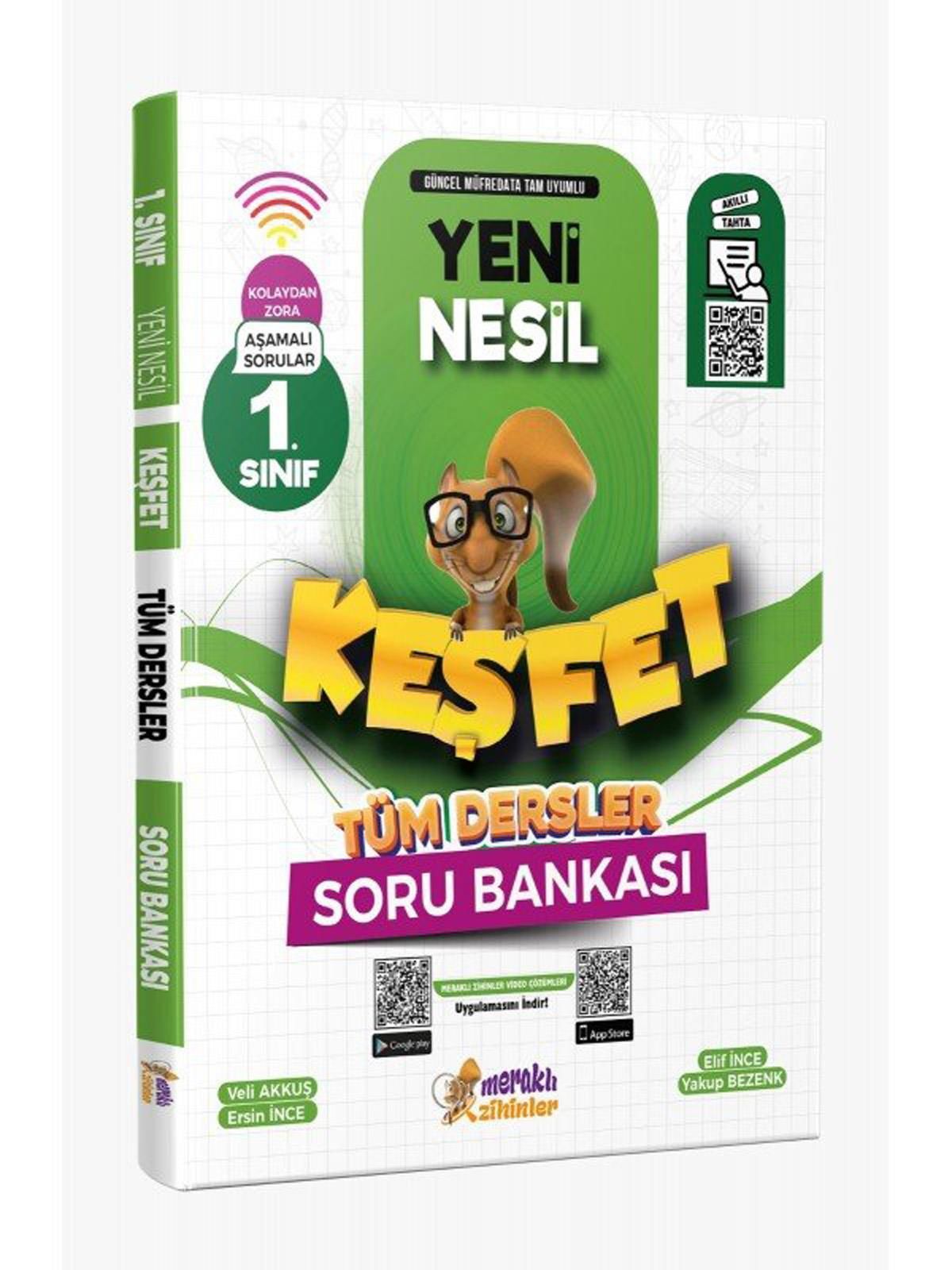 Meraklı Zihinler 1.Sınıf Yeni Nesil Keşfet Tüm Dersler Soru Bankası