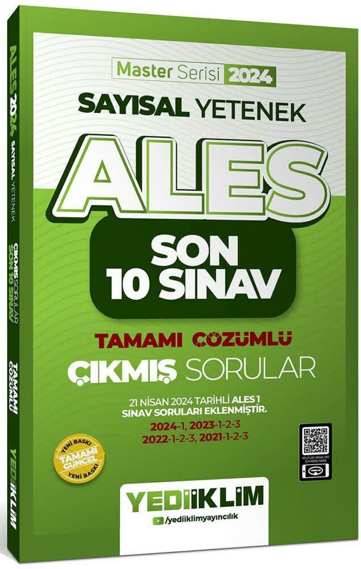 Yediiklim ALES Sayısal Yetenek Son 10 Sınav Tamamı Çözümlü Çıkmış Sorular 2024