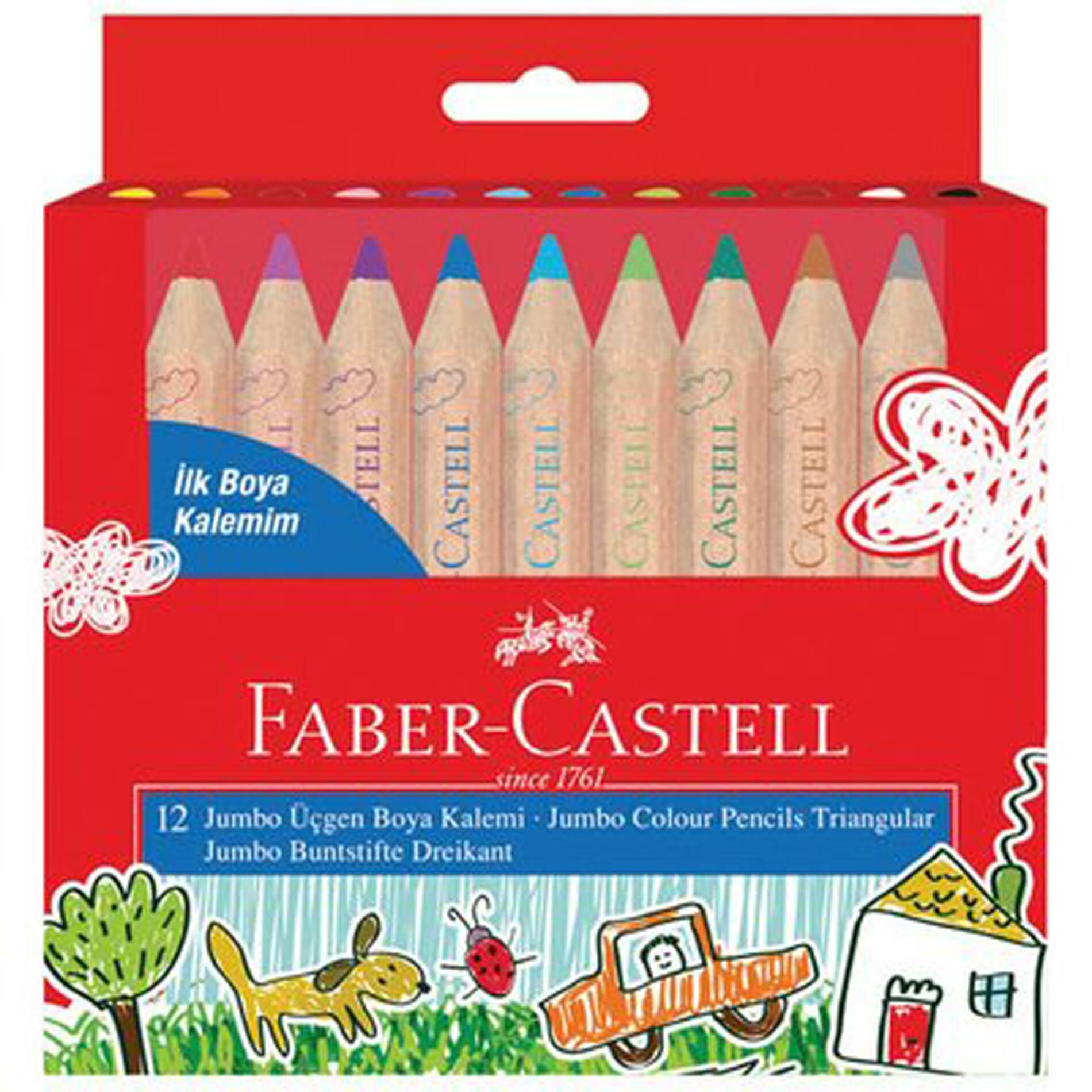Faber Castell Karton Kutu Aquarel Boya Kalemi 12R (1 Adet)