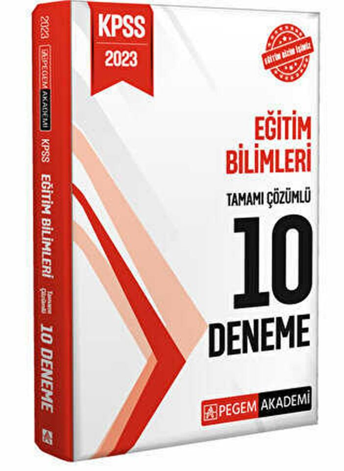 Pegem KPSS Eğitim Bilimleri Tamamı Çözümlü 10 Deneme 2023