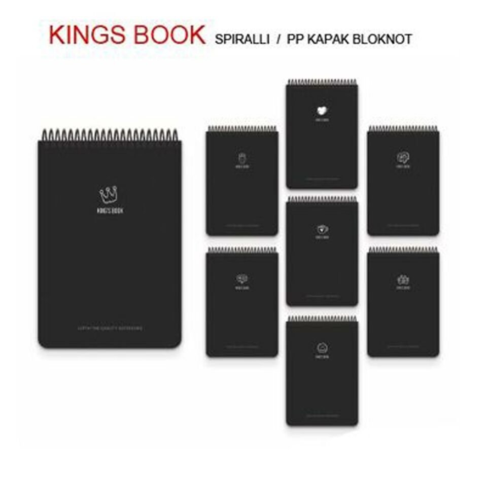 Gıpta Kıng Book Sp.Pp.Kpk.Bloknot A5 80 Yp.Kareli (1 Adet) 5970